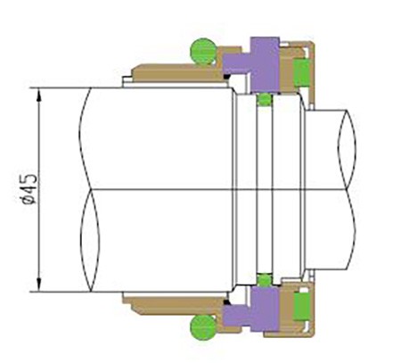 Lepu 45mm flygt pump mechanical seal for wholesale for short shaft overhang-6