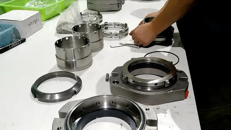 Making AES double cartridge seal convertor for flowserve pump