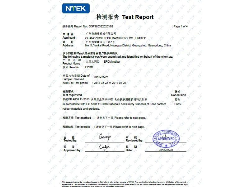 Rubber Testing Report - 1